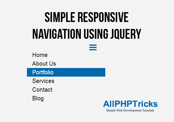 Simple Responsive Navigation Using jQuery