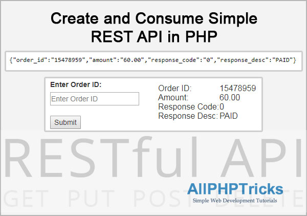 Just create an API key and try to use with PHP but getting error