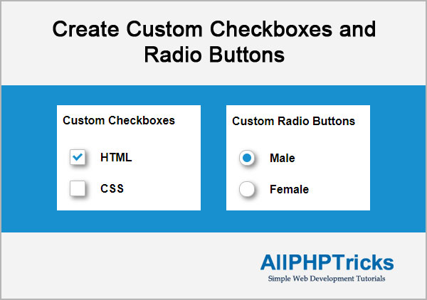 Create Custom Checkboxes and Radio Buttons