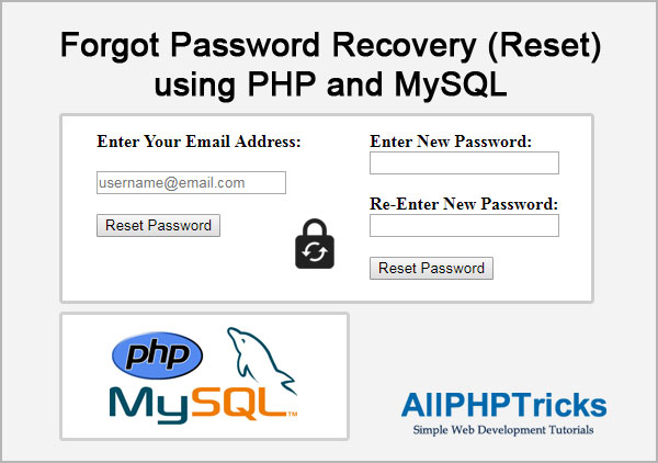 Forgot Password Recovery (Reset) using PHP and MySQL
