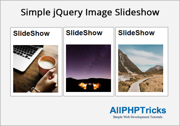 Simple jQuery Image SlideShow