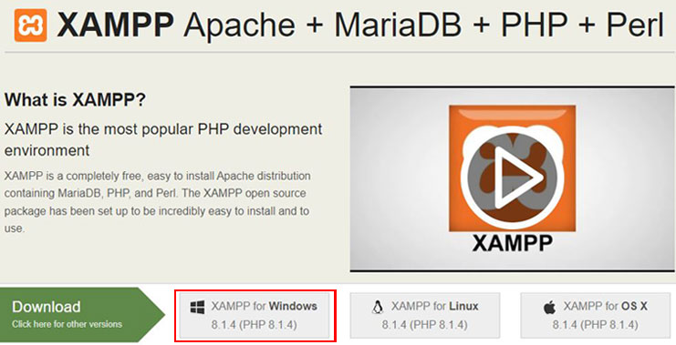 Download and Install XAMPP on your Windows