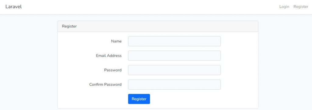 Laravel 9 Registration Page
