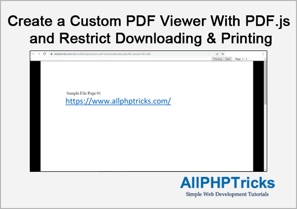 Create a Custom PDF Viewer With PDF.js and Restrict Downloading & Printing