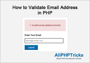 How to Validate Email Address in PHP