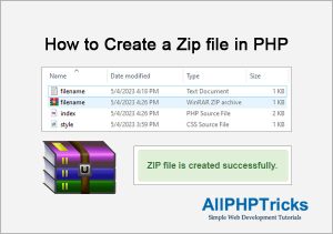 How to Create a Zip file in PHP