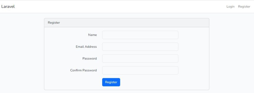 Laravel 10 Registration Page
