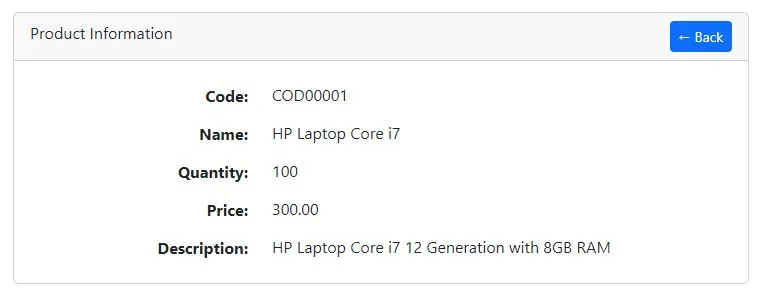 Show Product Page