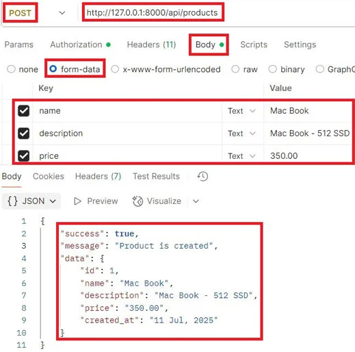 Create Product API