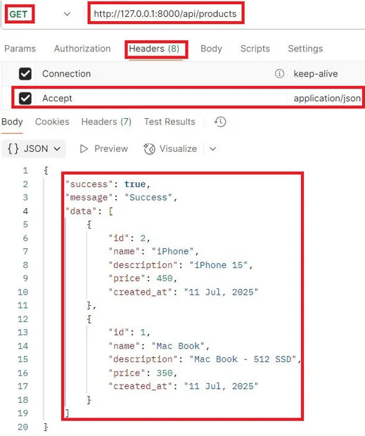 Show All Products API