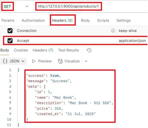 Show Single Product API