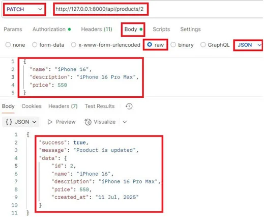 Update Product API