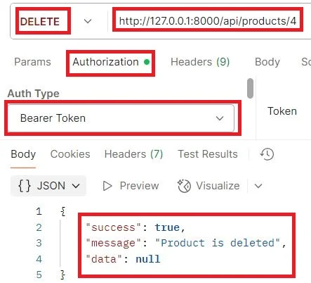 Delete Product API